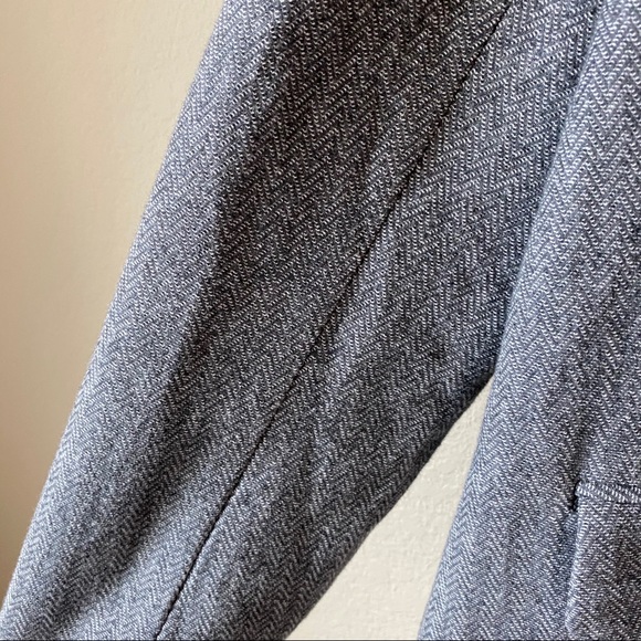 Loft Grey Herringbone Knit Blazer Plus Size 18 - Picture 7 of 10